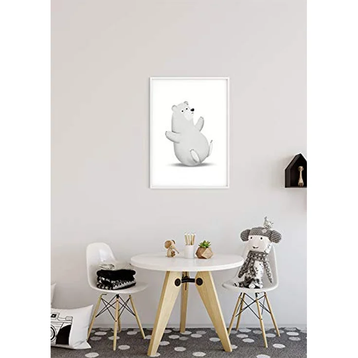Komar Wandbild | Cute Animal Polar Bear | Hochwertiger Kunstdruck, 40 x 50 cm, seidenmatte Oberfläche, fotorealistische Bildqualität, ohne Rahmen – Bild 5