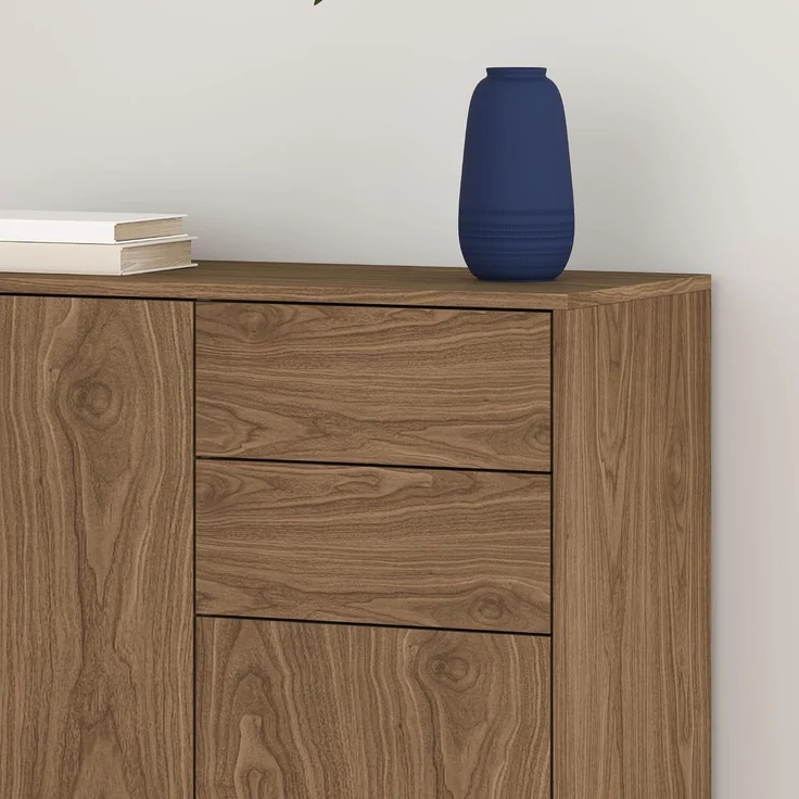 Sideboard Paarl mit 2 Türen 74x79x36 cm Walnussoptik [en. casa] – Bild 8
