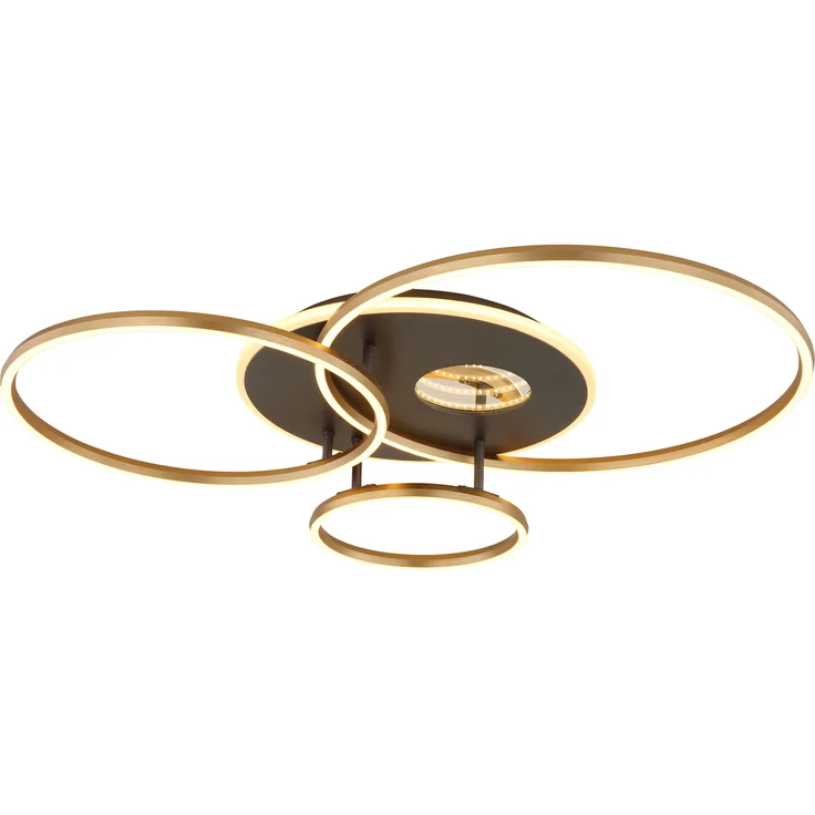 GLOBO Lighting Deckenleuchte LED INVERTINA LBH 90x70x13.10 cm gold Deckenlampe – Bild 3