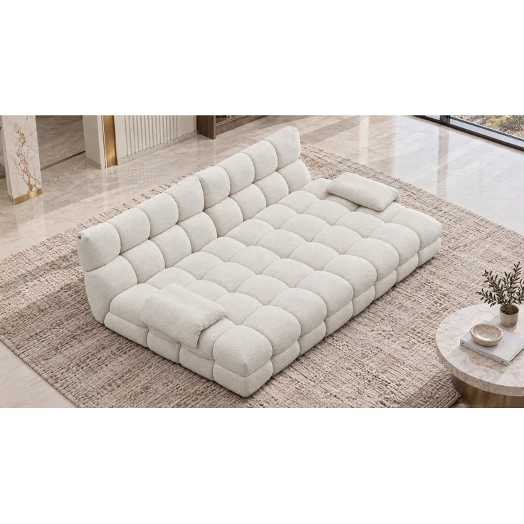 KAWOLA Big Sofa AMIA Stoff beige 86 x 178 x 290 cm – Bild 4
