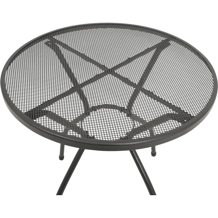 DEGAMO Gartentisch CLASSIC, 70cm rund, Stahl + Streckmetall anthrazit – Bild 3