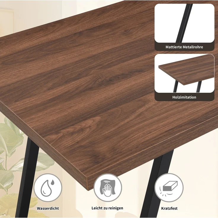 Schreibtisch 138,5 cm mit 3 Schubladen und verstellbarer Schrankposition – Bild 7