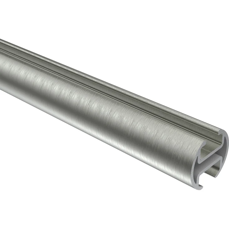 Innenlauf-Gardinenstangen-Set Siteno Mavell 400 cm (geteilt in 2 x 200 cm), 3-läufig, 20 mm Ø Edelstahl-Optik – Bild 4