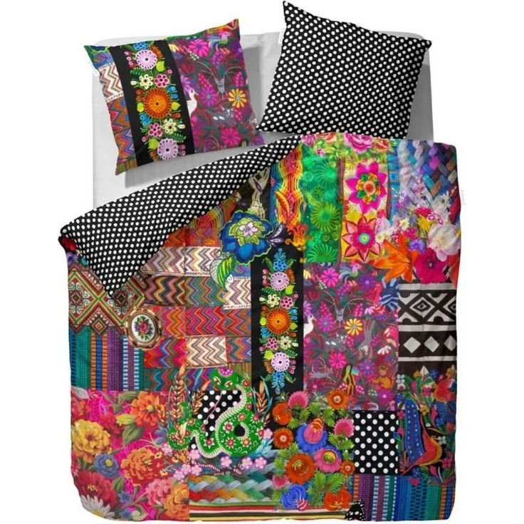 Essenza Bettwäsche Noida Multi, Satin, 3 teilig, Lilien, Tiere, Hippie – Bild 5