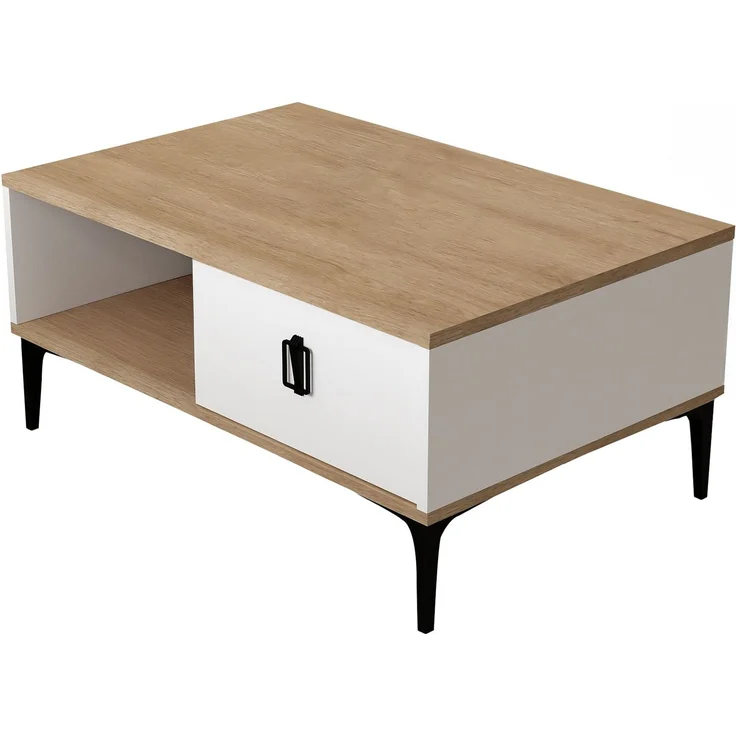Skye Decor 'Sare 2002' Couchtisch, Saphir-Eiche / Weiß, 90 x 41,5 x 60 cm – Bild 5
