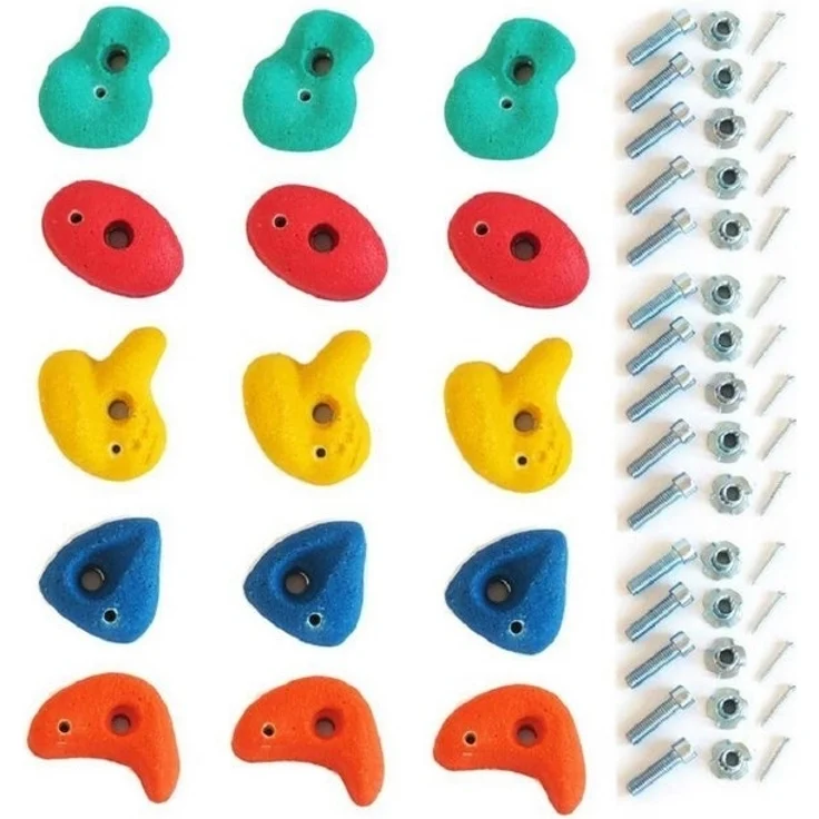 Gartenpirat Klettergriff 15 Stk. Klettersteine für Kinder klein Kletterwand Spielturm Outdoor – Bild 3
