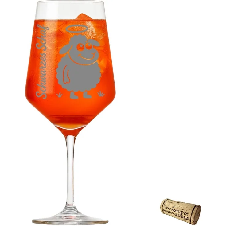 eXODA Weinglas Gravur Schwarzes Schaf 350ml – Spülmaschinenfest & elegant, 1-tlg, Glas, Atemberaubende Darstellung – Bild 3