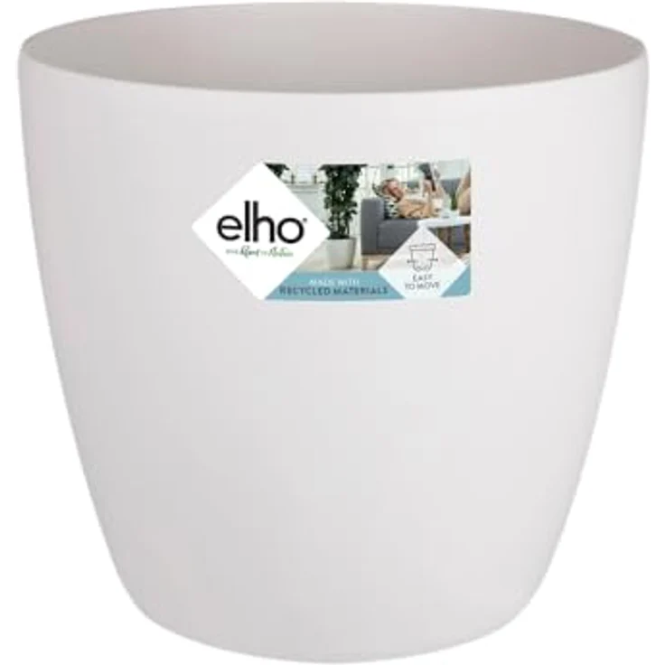 Elho Übertopf Brussels mit Rollen Ø 47 x 43,5 cm weiß – Bild 2