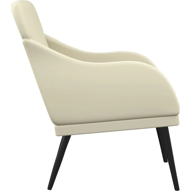 Sessel wohnzimmer, Relaxsessel Creme 63x76x80 cm Kunstleder – Bild 4