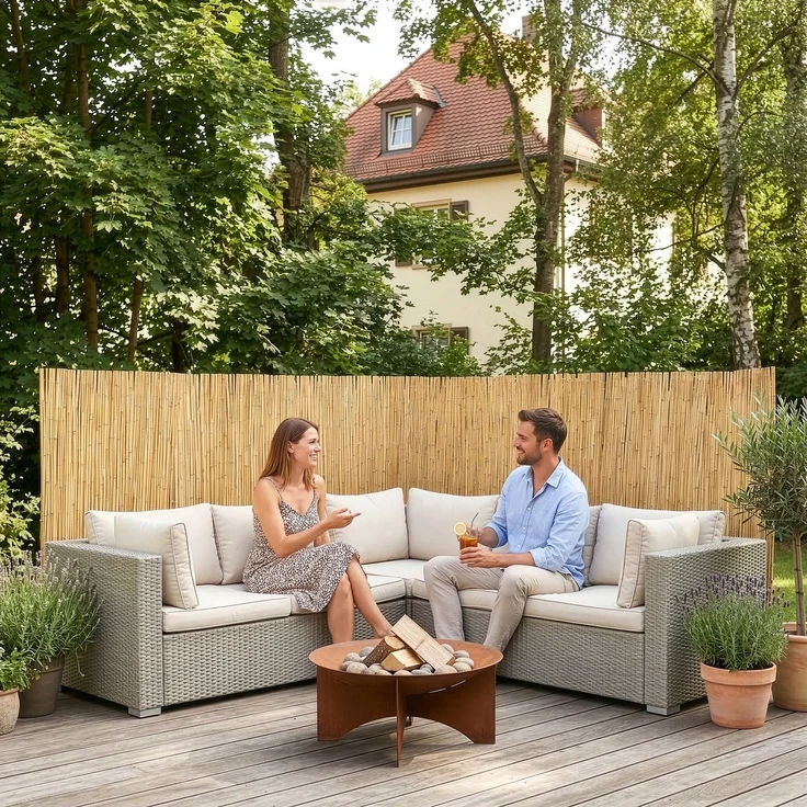 Schilfzaun Abbateggio 150x500 cm [casa. pro] – Bild 4