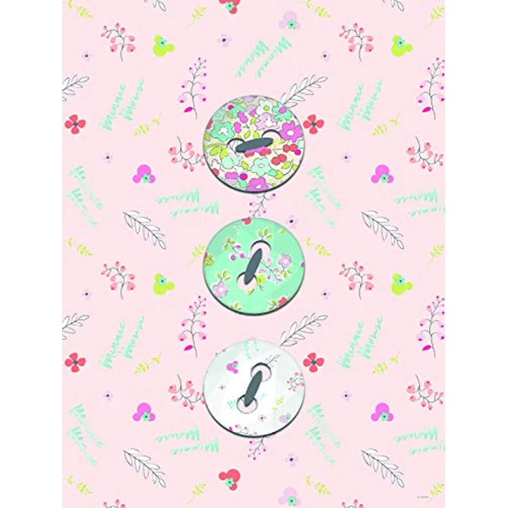 Komar Disney Wandbild Minnie Mouse Buttons, Kunstdruck für Kinderzimmer, 30x40cm, ohne Rahmen, hochwertiger Druck auf seidenmattem Fotopapier – Bild 1