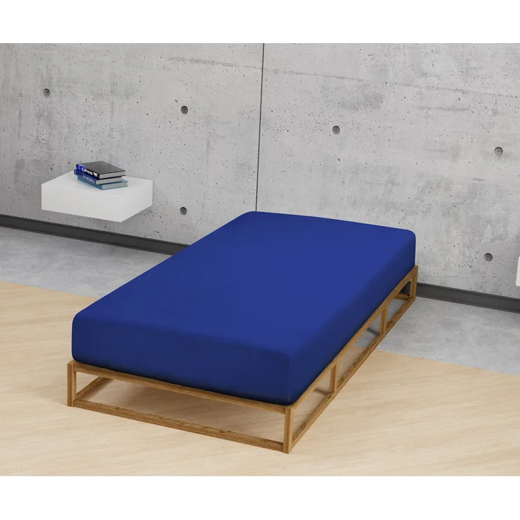 biberna Feinjersey-Spannbetttuch 0077144, saphir, 1x 90x190 cm - 100x200 cm – Bild 3
