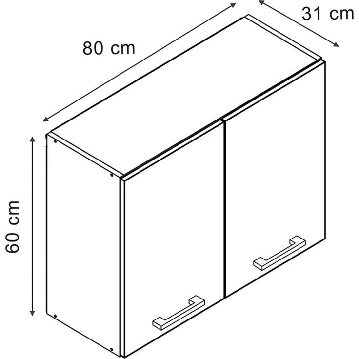 Küchenglasschrank R-Line Artisan-Eiche/Anthrazit 80 cm Vicco – Bild 2