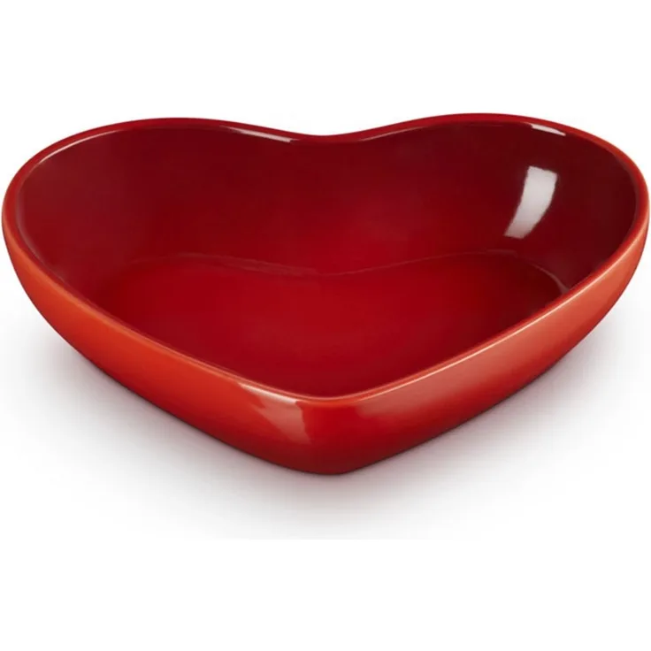 LeCreuset Schüssel in Herzform Steinzeug 20cm | Kirschrot : Kirschrot