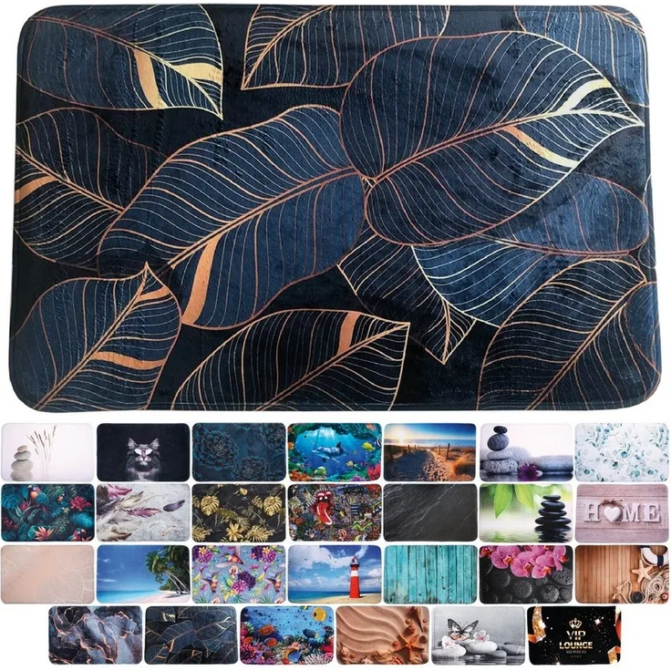 Sanilo Badematte mit Motiv, viele schöne Badteppiche zur Auswahl, rutschhemmend beschichtet, waschbar, schnelltrocknend, Polyester, rechteckig, sehr weich, hochwertig & modern, 50 x 80 cm oder 70 x 110 cm