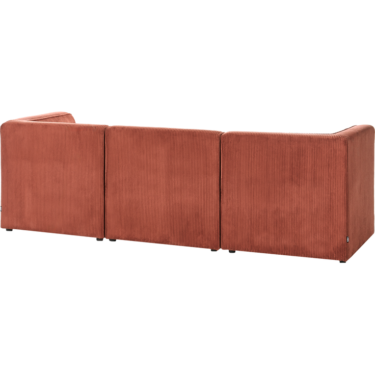 Modul Ecksofa 4-Sitzer LEMVIG Cord Dunkelrot linksseitig – Bild 6
