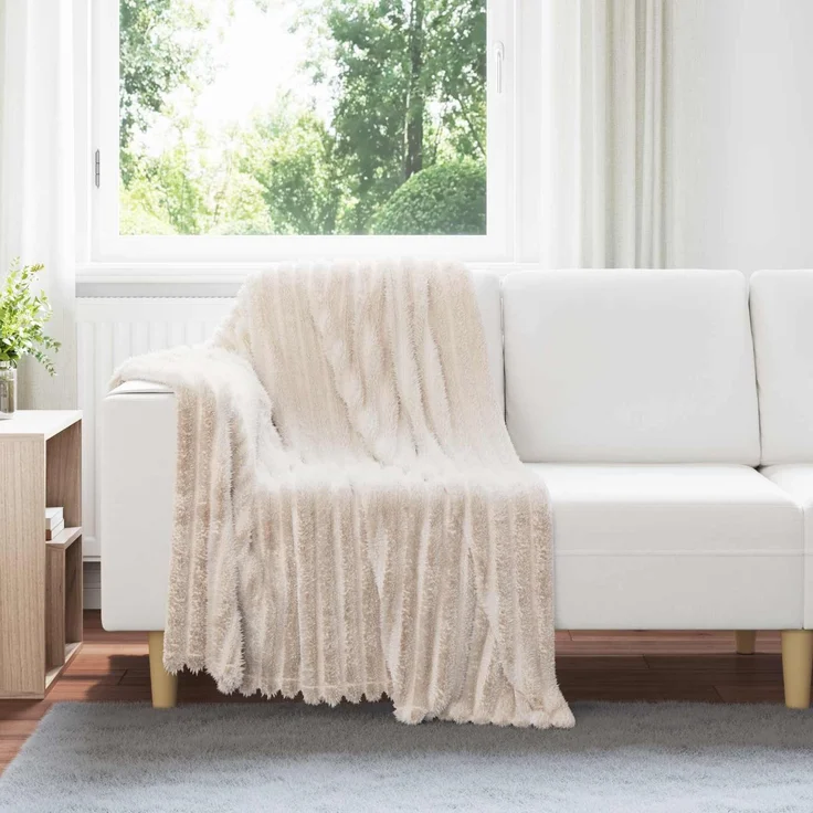 vidaXL Wohndecken 6 Stk. Beige 150 x 130 cm 2.85 Fleece 42016865 – Bild 1