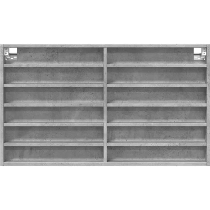 vidaXL Vitrinenschrank Betongrau 100x8,5x58 cm Holzwerkstoff 847943 – Bild 4