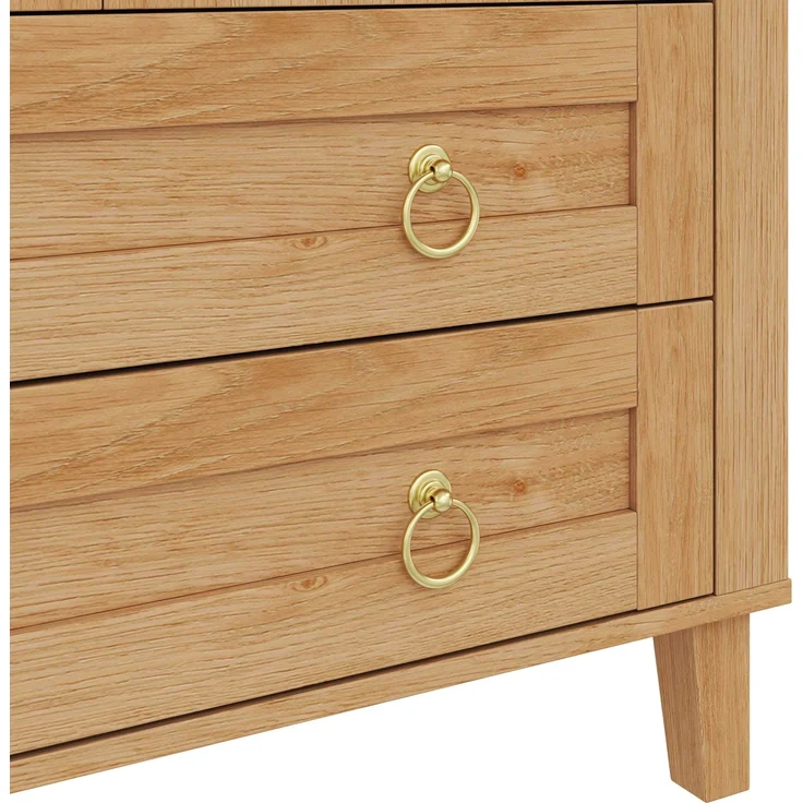 Kleiderschrank 76 x 50 x 184 cm in Natur mit Rattan-Dekor und App-gesteuerter LED-Beleuchtung – Bild 10