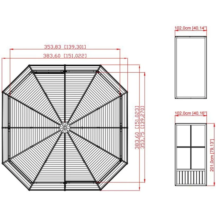 Sojag Charleston 1212 | Metall Pavillon mit – Bild 8