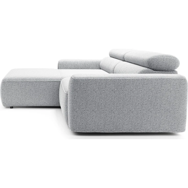 Selsey 'Fando' Ecksofa mit Schlaffunktion, L-Form, 4-Sitzer, Flechtstoff Hellgrau, 252 cm, links – Bild 6