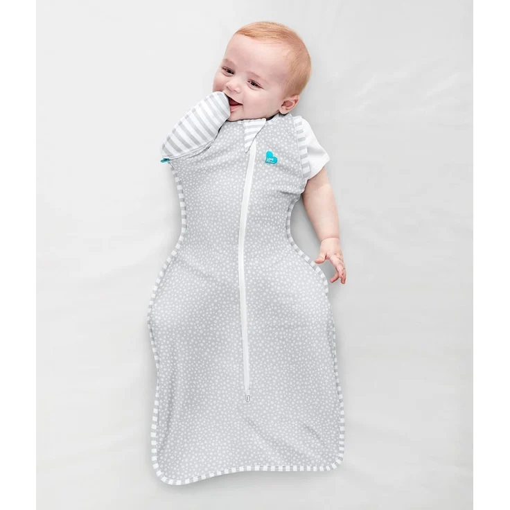 Love To Dream Swaddle Up Übergangssack Bamboo Lite, groß, 8,5–11 kg, grauer Punkt, eng anliegende Passform, abnehmbare Flügel, 1,0 Tog (20–24 °C), maschinenwaschbar, Von Hebammen empfohlen – Bild 8