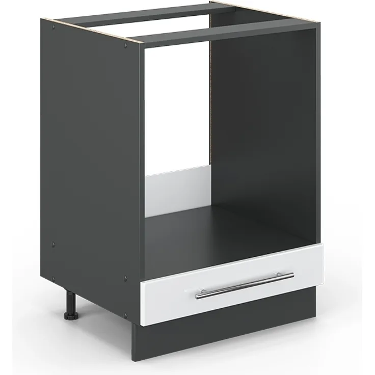 Herdumbauschrank Fame-Line Weiß Hochglanz 60 cm ohne Arbeitsplatte Vicco