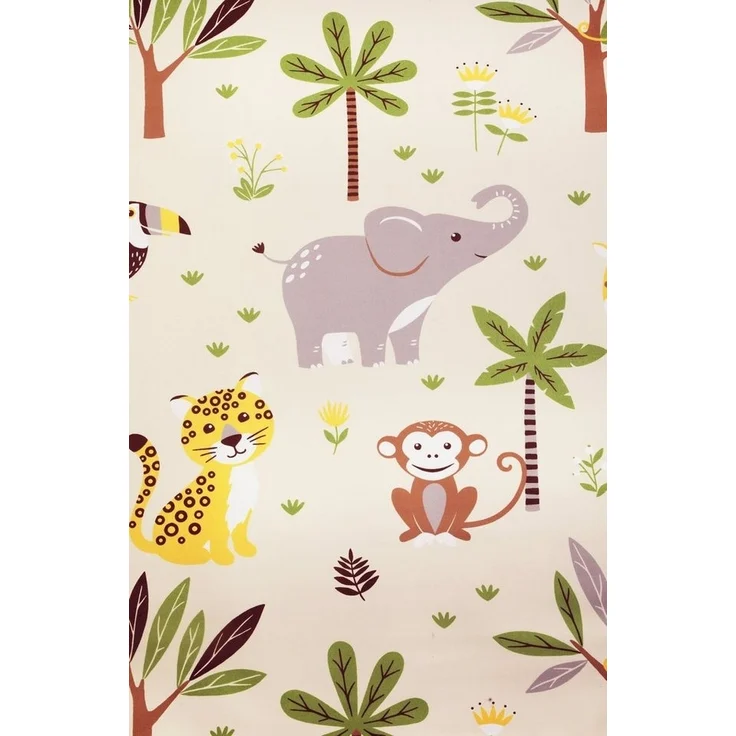 Rollo Jungle, Lüttenhütt, Lichtschutz, ohne Bohren, freihängend, Klemmfix, Klemmfix, Fixmaß, Tiere, Kinderrollo, einseitig bedruckt – Bild 3