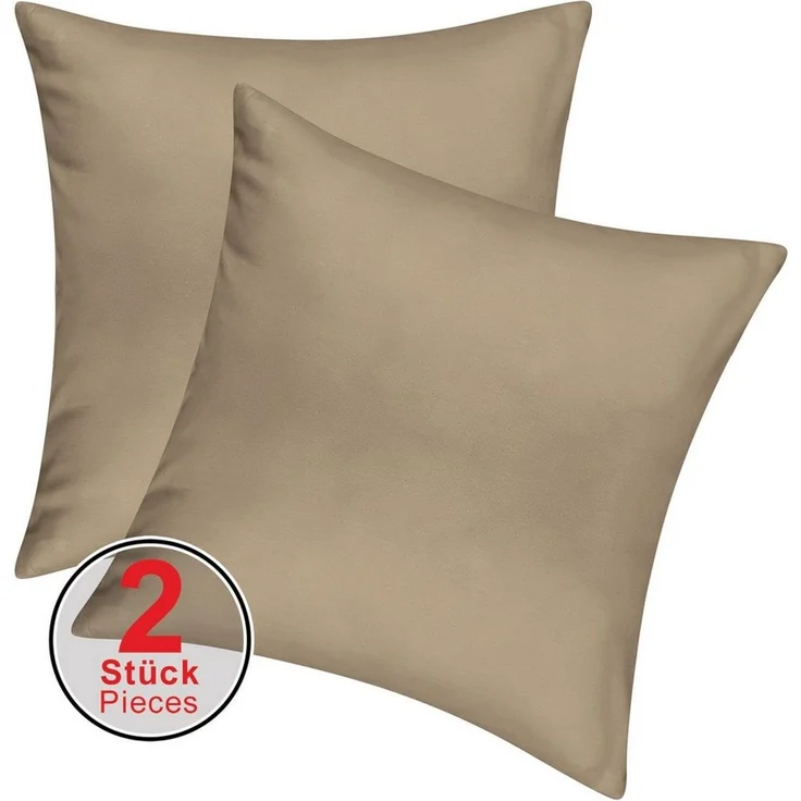 Pataya Kissenbezug 100% Baumwolle, weiche Kopfkissenbezug, Kissenhülle, Kissenbezüge, (2 Stück), Weich und Atmungsaktiv, Jersey, 140 g/m² – Bild 2