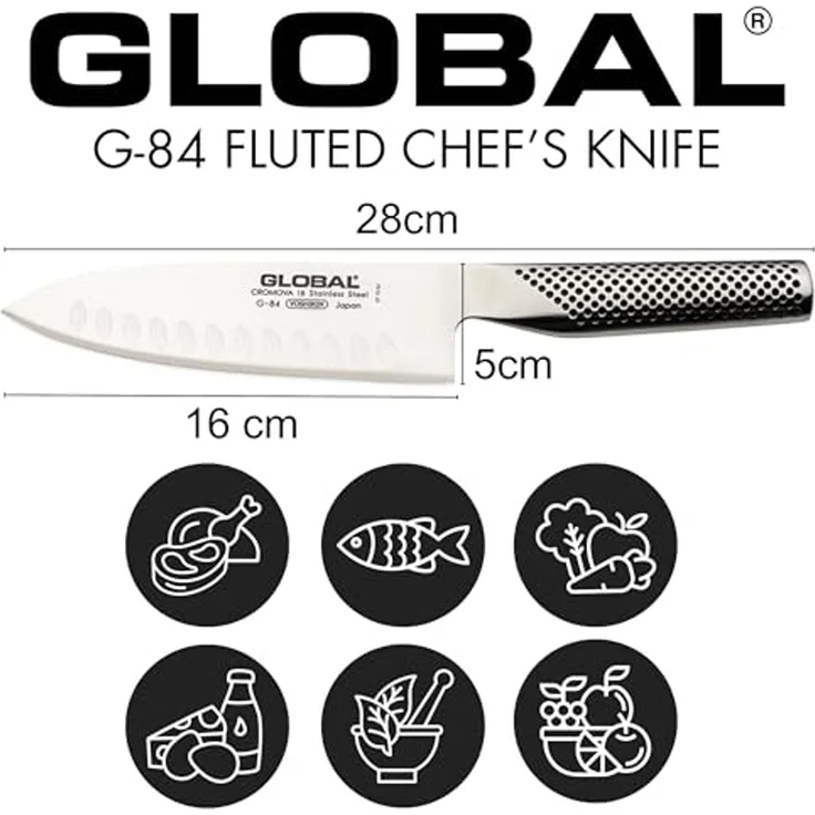 Global Santokumesser mit Kullen 16 cm G-84 – Bild 3