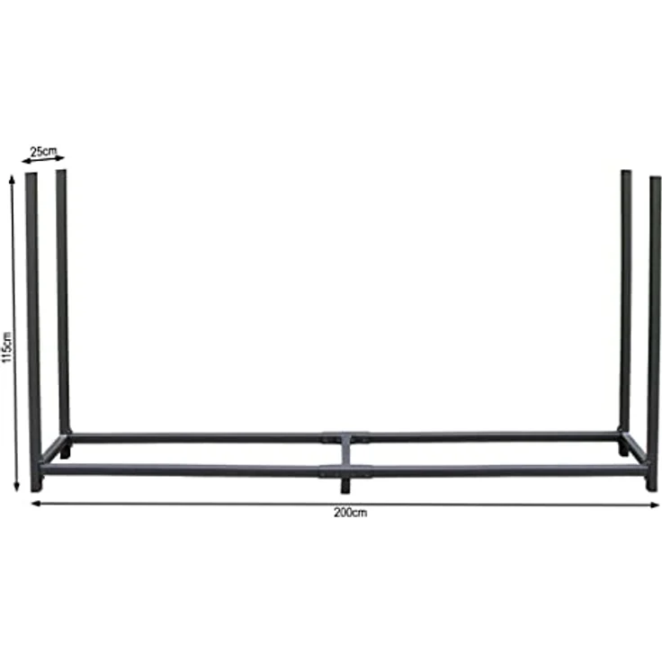 Quick Star Kaminholzregal, BxTxH:200x25x115 cm – Bild 3