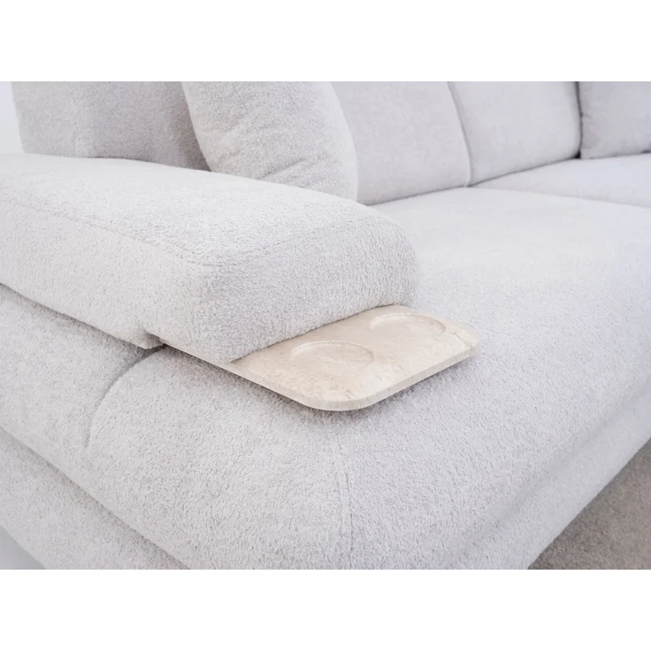Sitzgruppe/Sofa Set - Wohnzimmergarnitur "Vanda" 3+3+1-Grau/Weiß – Bild 20