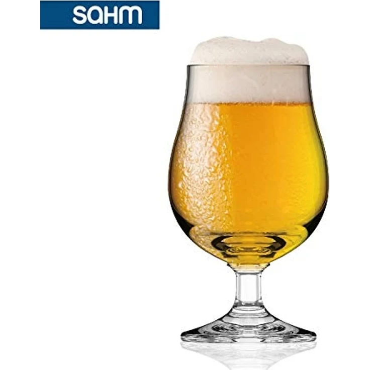 SAHM Bierglas Pokal Biergläser 0,3 Liter 6 Stück - Biertulpe, Edles Glas – Bild 2