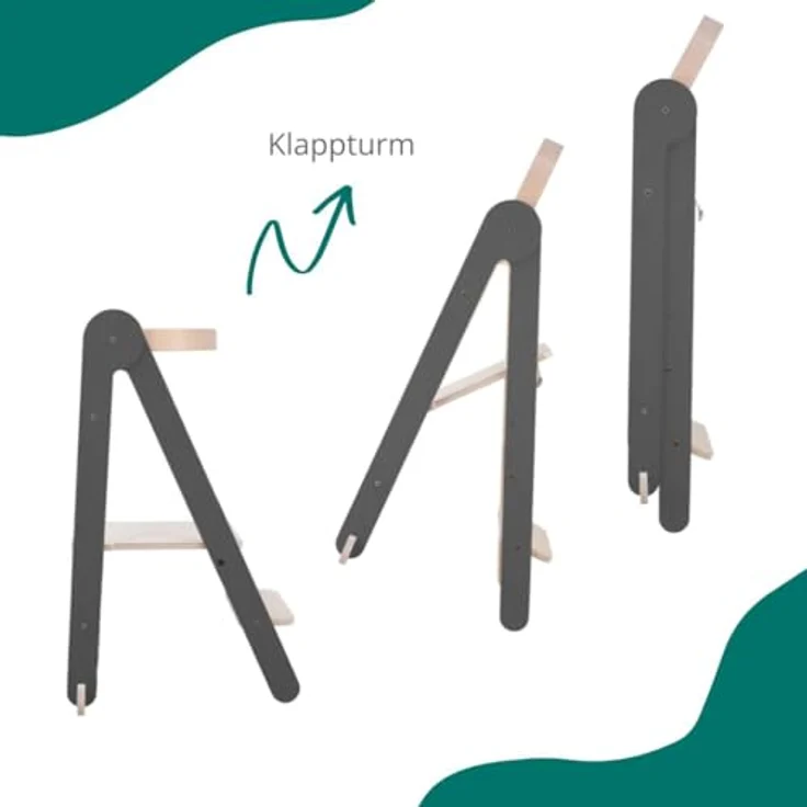 Mamatoyz Lernturm - Grey Color - Holz Grau – Bild 6