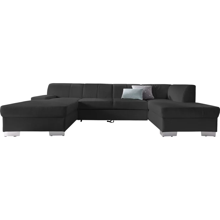DOMO collection Wohnlandschaft Star, zeitloses und elegantes Design, viel Platz, Breite 304cm, U-Form, fester Sitzkomfort, wahlweise mit Bettfunktion – Bild 2