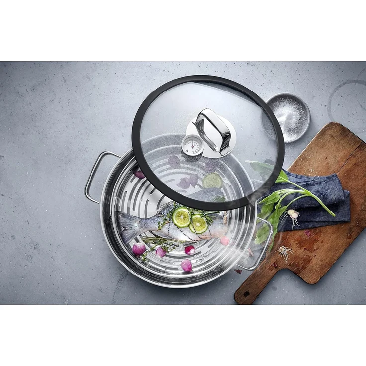 WMF Vitalis Dampfgarer mit Glasdeckel 28cm Dampfgarer – Bild 15