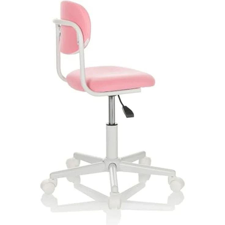 hjh OFFICE Kinderdrehstuhl KIDDY Base I Stoff, Kinder Schreibtischstuhl höhenverstellbar, Pink, 719239 – Bild 5