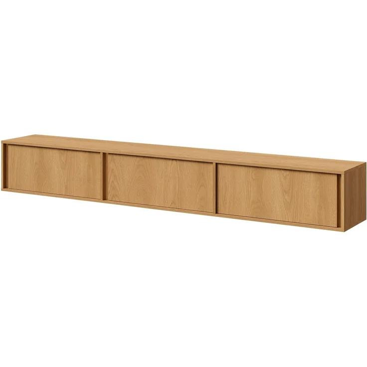 AX LIVING Varelo TV-Wände Eiche Carmel – TV-Board 230 cm hängend, Regal links – Bild 3