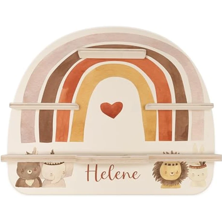Kidsmood - Tonie Regal fürs Kinderzimmer– Liebevoll gestaltetes Wandregal mit abgerundeten Ecken & Kanten für Toniebox 2 mit Namen & Metallplättchen | Personalisierte Geschenke für Kinder – Bild 8