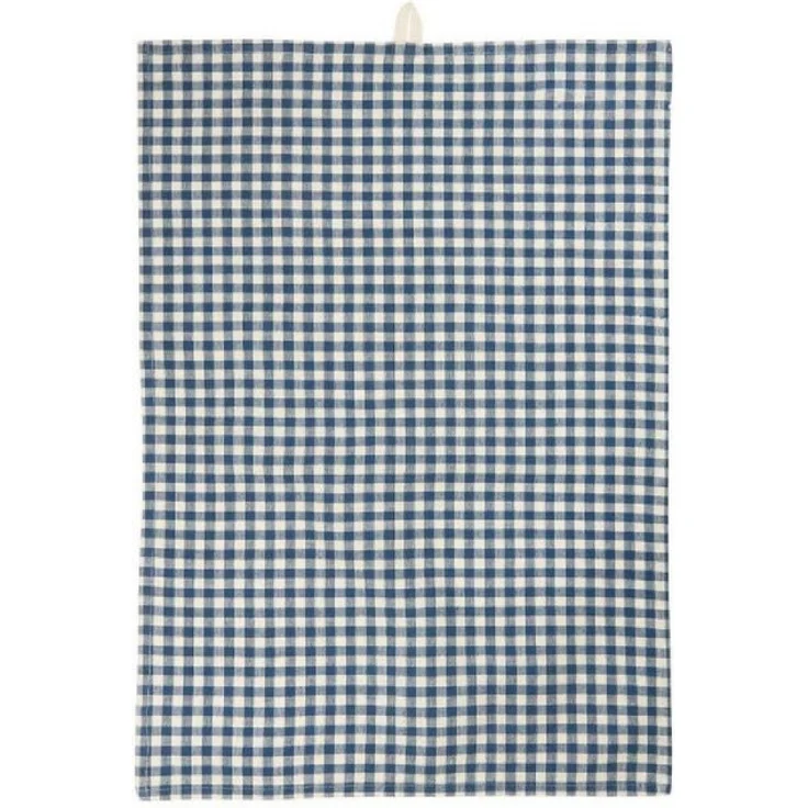 Ib Laursen Geschirrtuch Ib Laursen Geschirrtuch Lucas Dunkelblau mit Karos (50x70cm) – Bild 2