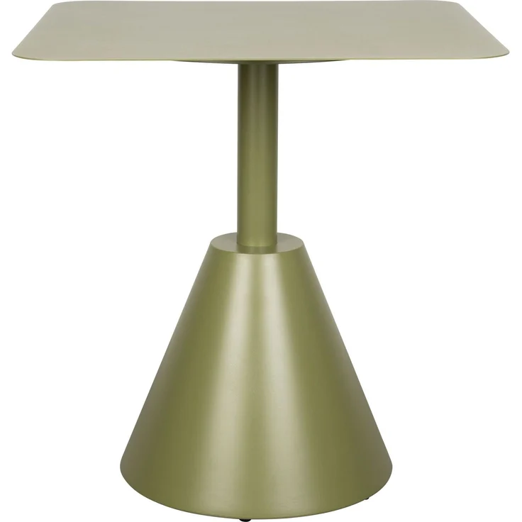 Bistrotisch Fabby, Grün aus Metall, quadratisch für Garten & Terrasse 70x70x76 cm – Bild 1