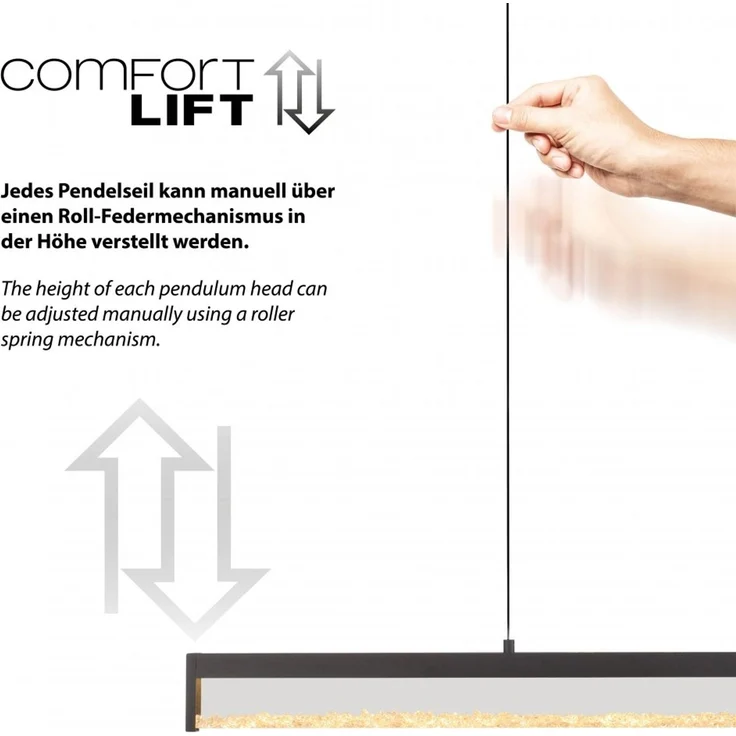JUST LIGHT 11023-18 SPLENDA LED Pendelleuchte CCT schwarz Comfort-Lift – Bild 8