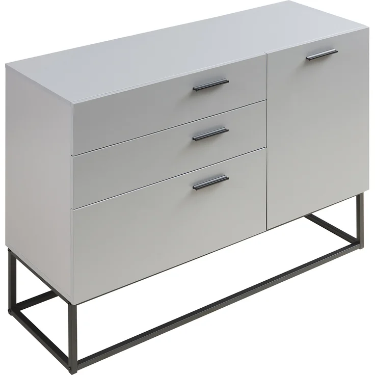 Sideboard Lavangen 75x100x35 cm Hellgrau [en. casa] – Bild 4