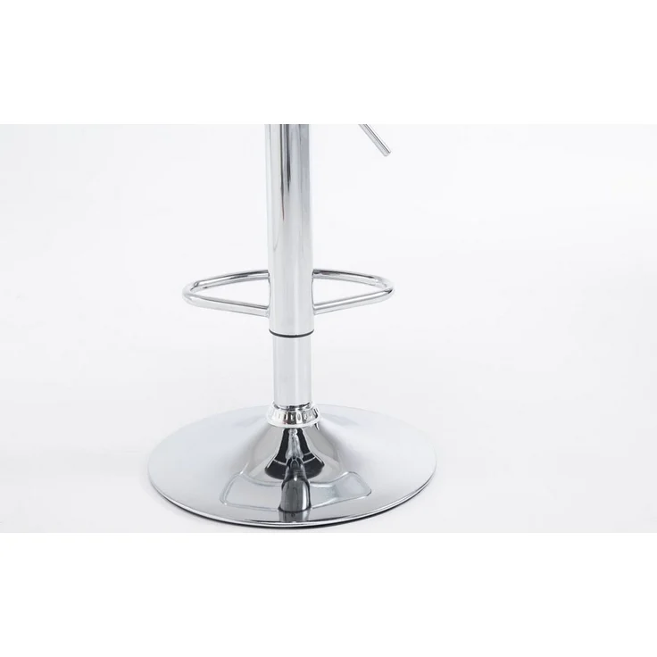 TPFLiving Barhocker höhenverstellbar (Set, 2 St, Barstuhl mit Rückenlehne- - Thekenhocker - Hocker für Küche), 360° drehbar - chromfarbener Stahl - Sitzfläche: Kunstleder Schwarz – Bild 1
