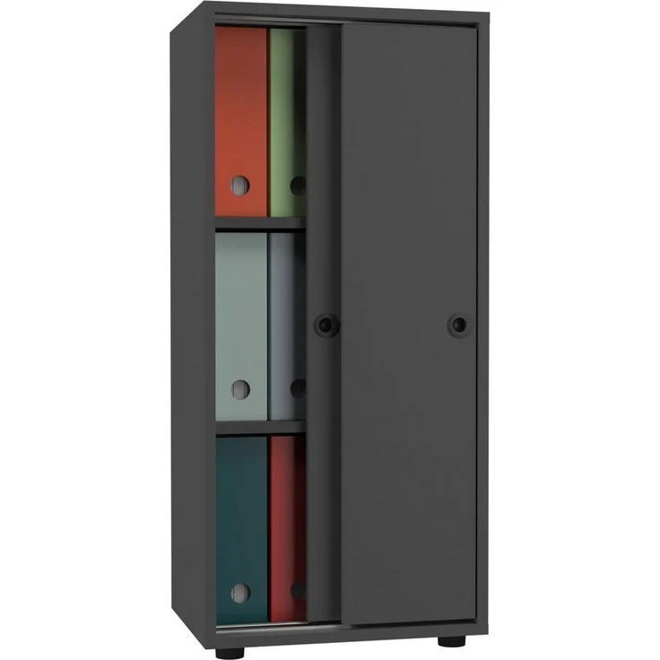VCM Aktenschrank Büroschrank Schiebetüren Aktenschrank Ulas 3fach – Bild 5