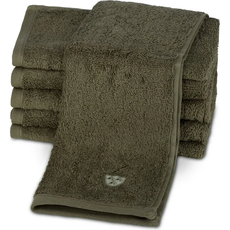 ROSS Gästehandtücher Vita 4004, Frottier (6-St), Bestickung ROSS-Emblem