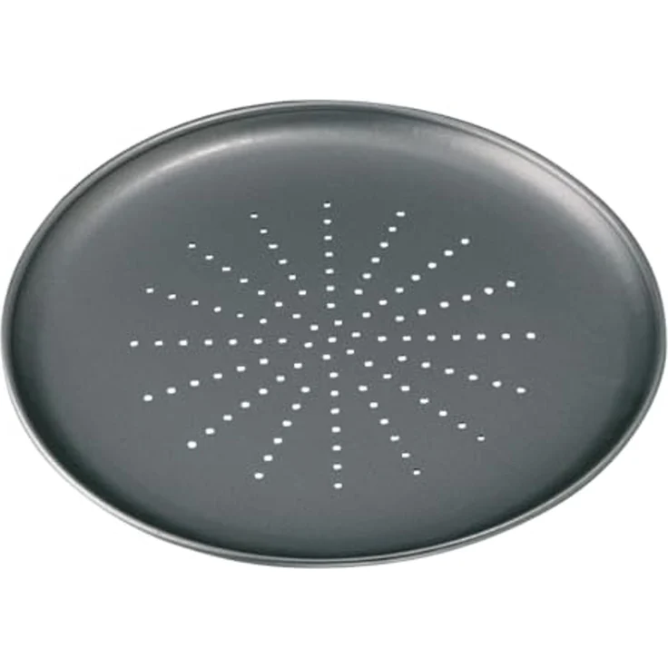 EUROHOME Pizzablech Ofenbackblech rund - Pizzaform - Pizzapfanne - Ofen Form - Backform, Karbonstahl, (1-St, Pizza Backblech Ø 33 cm), Pizzabackblech antihaft - hitzebeständig – Bild 2