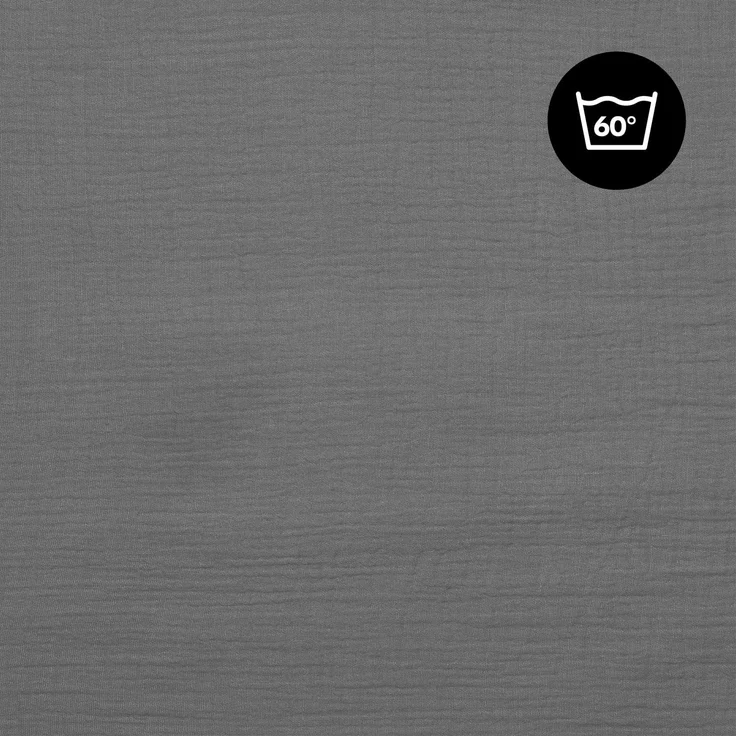 hauck Baby Spannbettlaken 60x120 cm für Reisebettmatratzen, Baby Matratzenbezug Baumwolle Musselin, 60° C Maschinenwäsche, Babybettlaken mit Gummizug (Dark Grey) – Bild 6