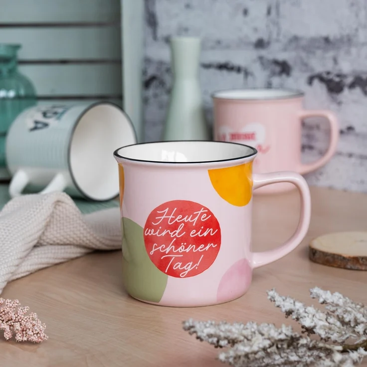 GRUSS & CO XL-Becher Motiv "Heute" | Lieblingsbecher aus Porzellan, Tasse mit Spruch, 55 cl, mit Geschenkbanderole | Geschenk zum Geburtstag | 74180 – Bild 2