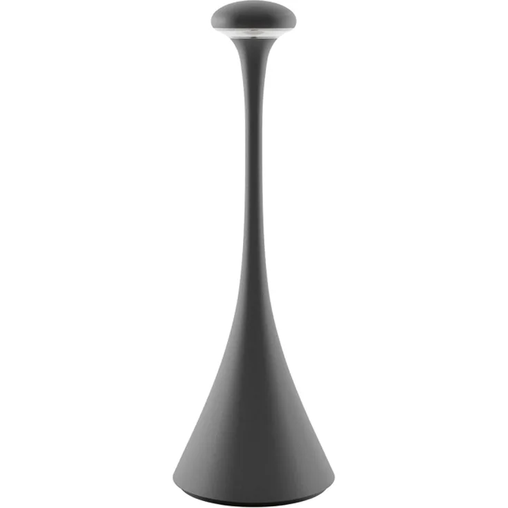 SIGOR LED Tischleuchte Akku-Tischleuchte NUDROP graphitgrau, Dimmbar, LED fest integriert, Warmweiß